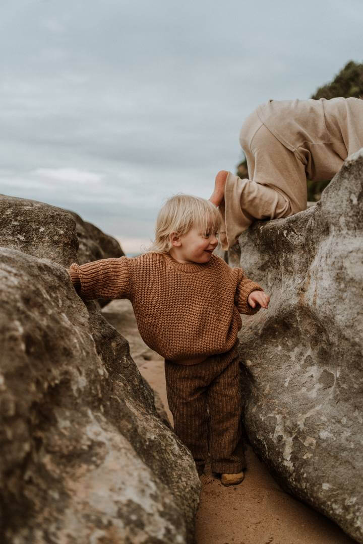 Photo of a child at the beach